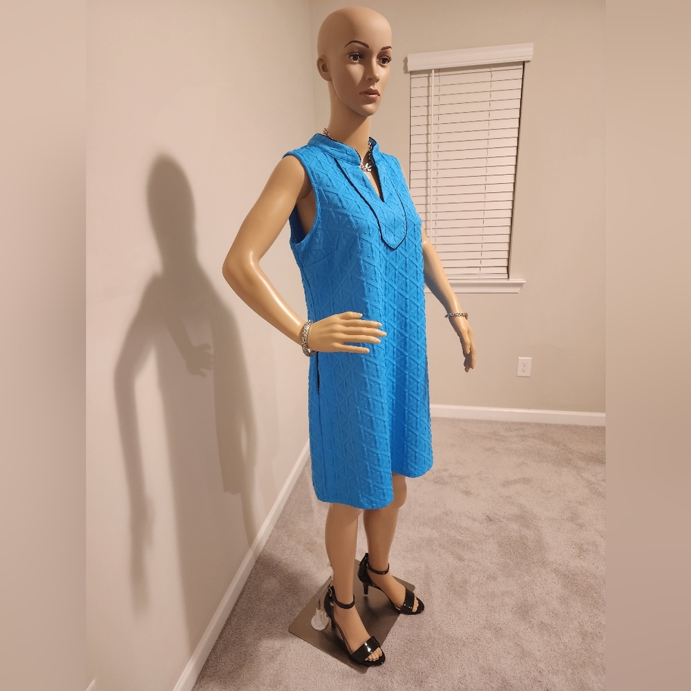 Women's Crown & Ivy Turquoise Pool "In the Groove"  Dress